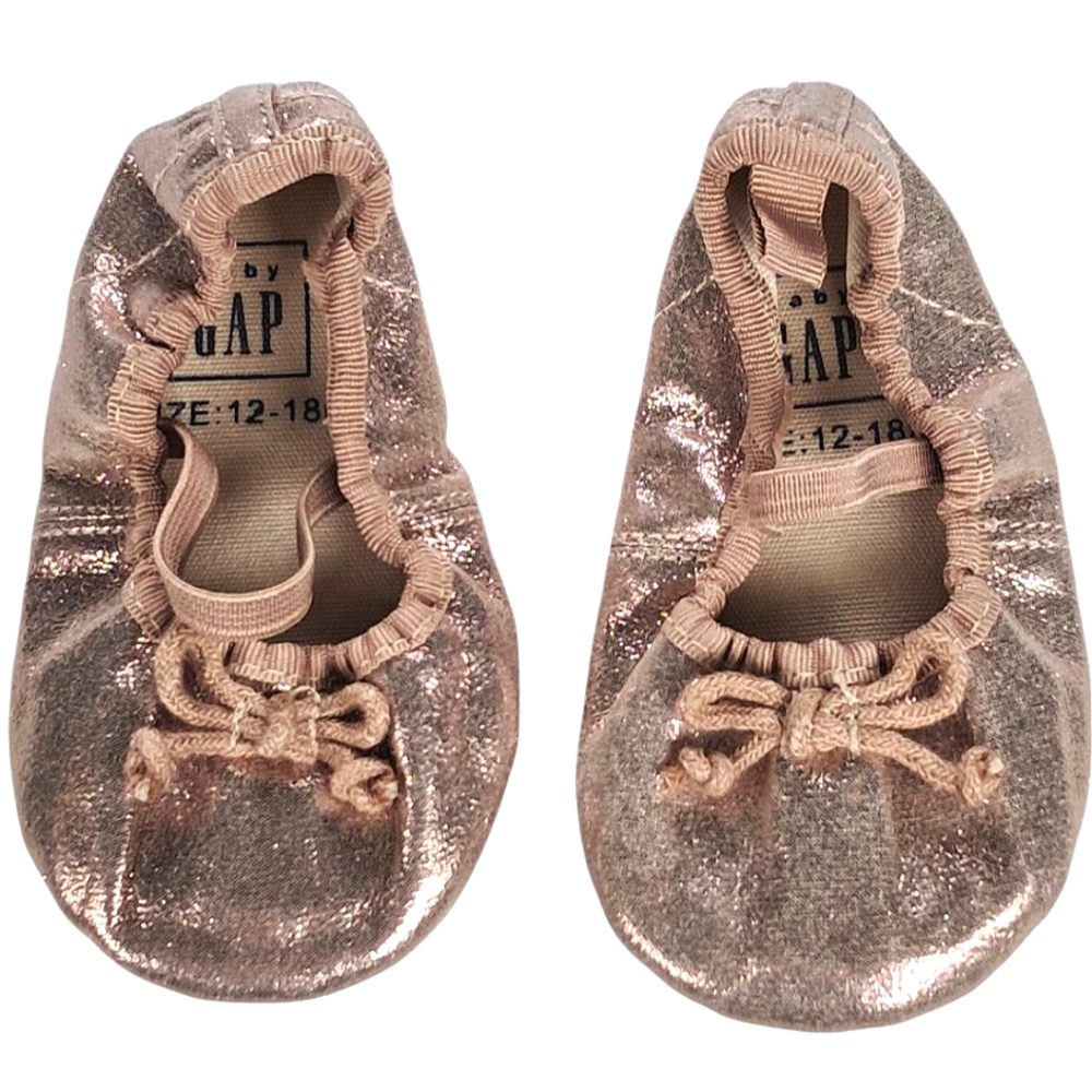 GAP Metallic Pink Ballet Flats Size 12-18 Months